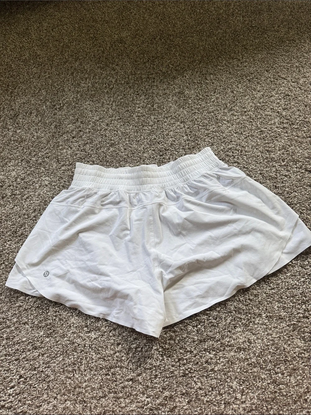 White Lululemon Athletic Shorts